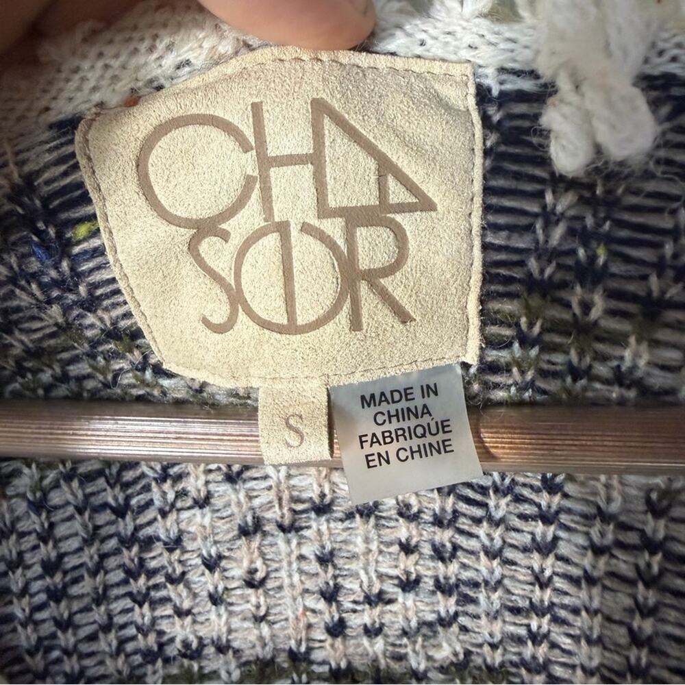 Chaser LA Tapestry Fringe Cardigan Size Small - Picture 10 of 10